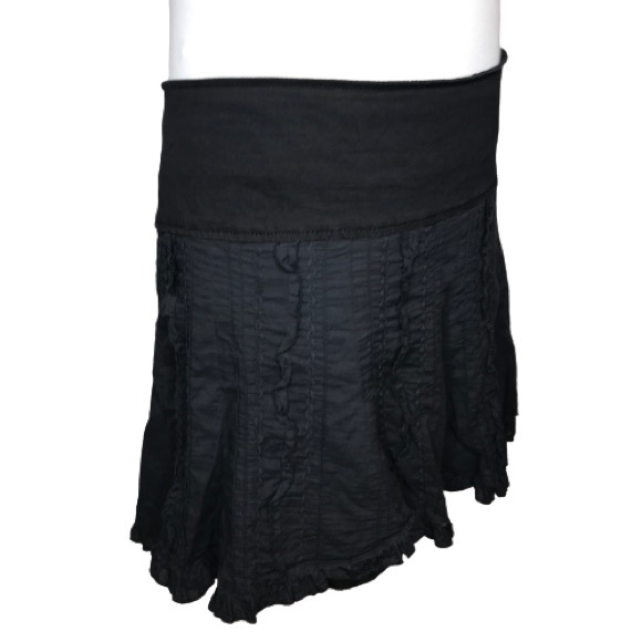 Tripp NYC Torrid VINTAGE Black Ruffle Mock Pleat Goth Lolita Skirt Size 26 PLUS - Picture 4 of 15